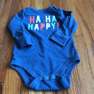 cat & jack | blue happy onesie | size 6-9 months